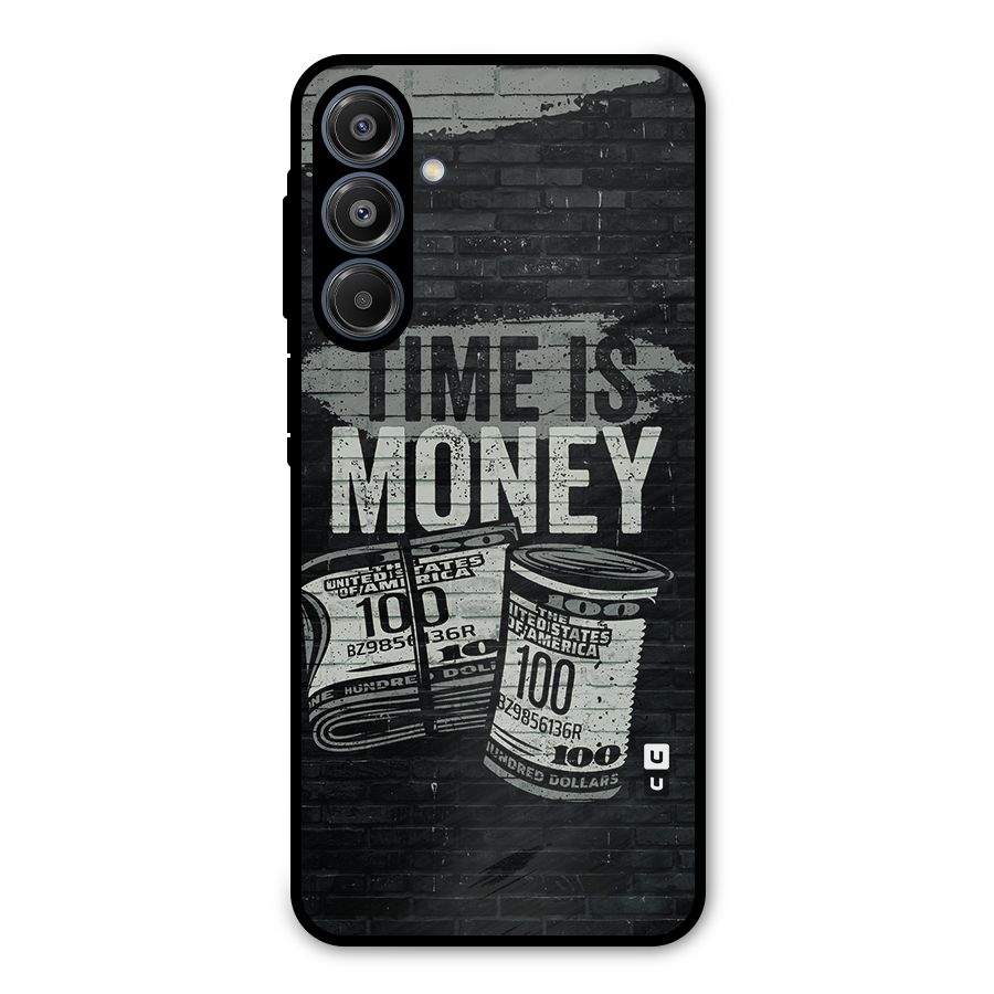 Time Is Money Metal Back Case for Galaxy A16 5G