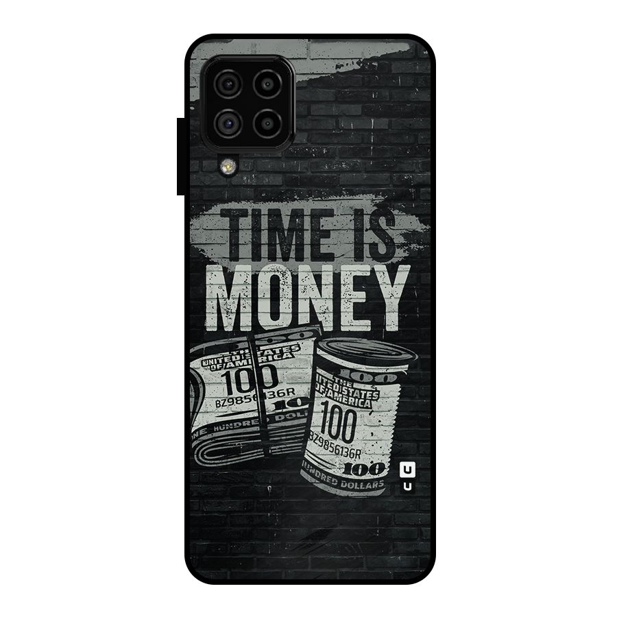 Time Is Money Metal Back Case for Galaxy A22 4G