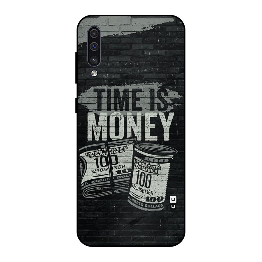 Time Is Money Metal Back Case for Galaxy A30s