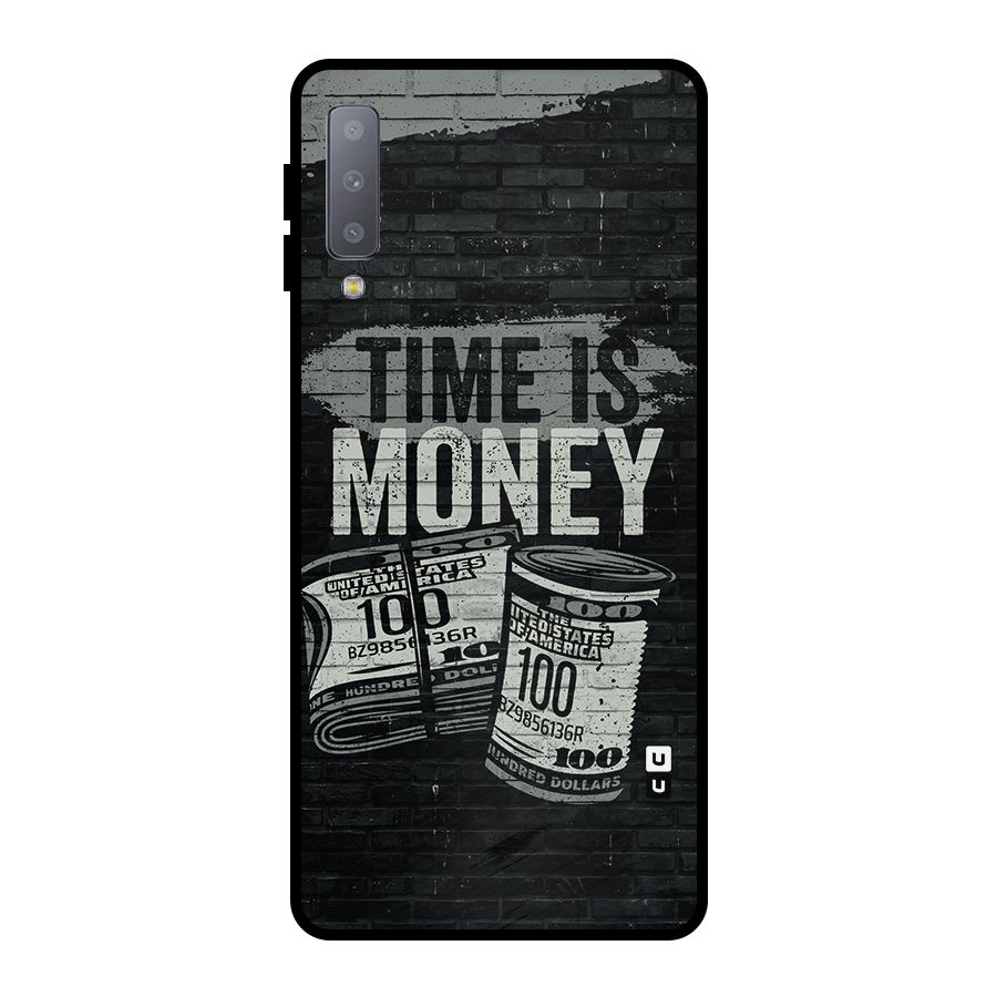 Time Is Money Metal Back Case for Galaxy A7 (2018)