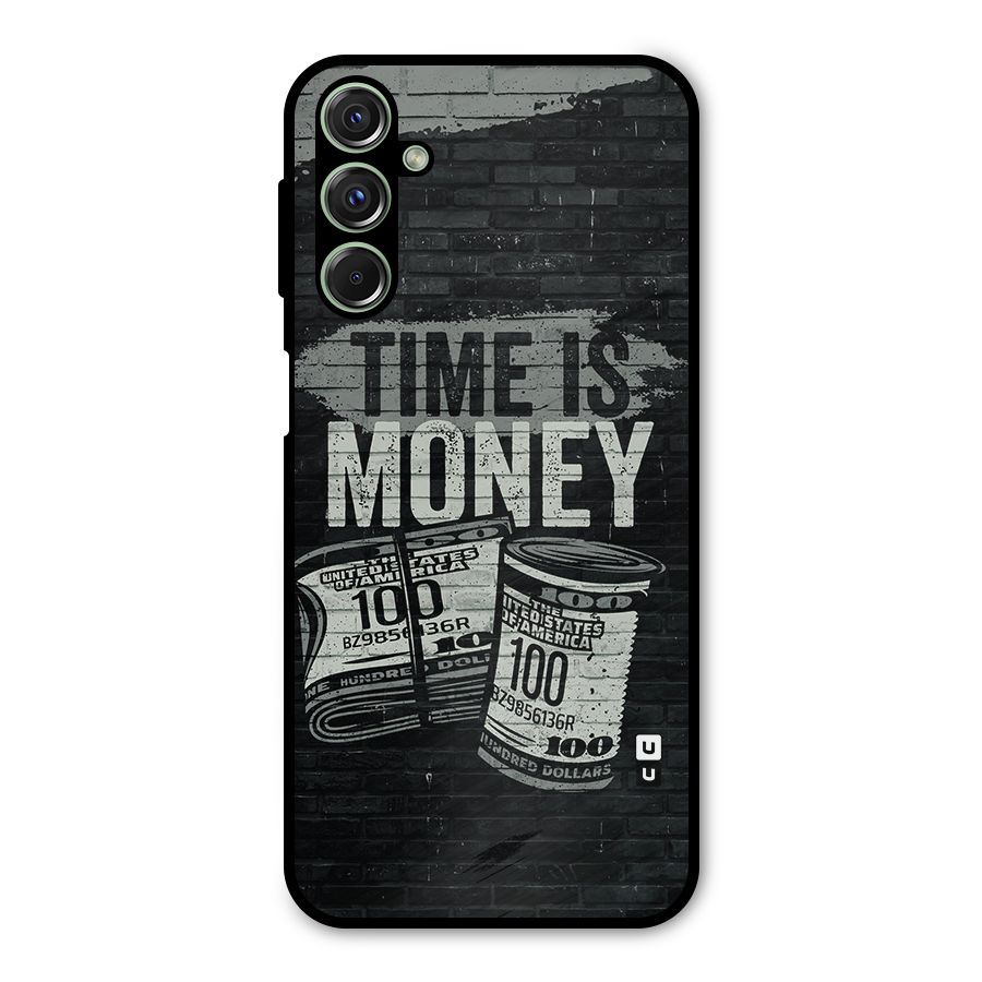 Time Is Money Metal Back Case for Galaxy F34