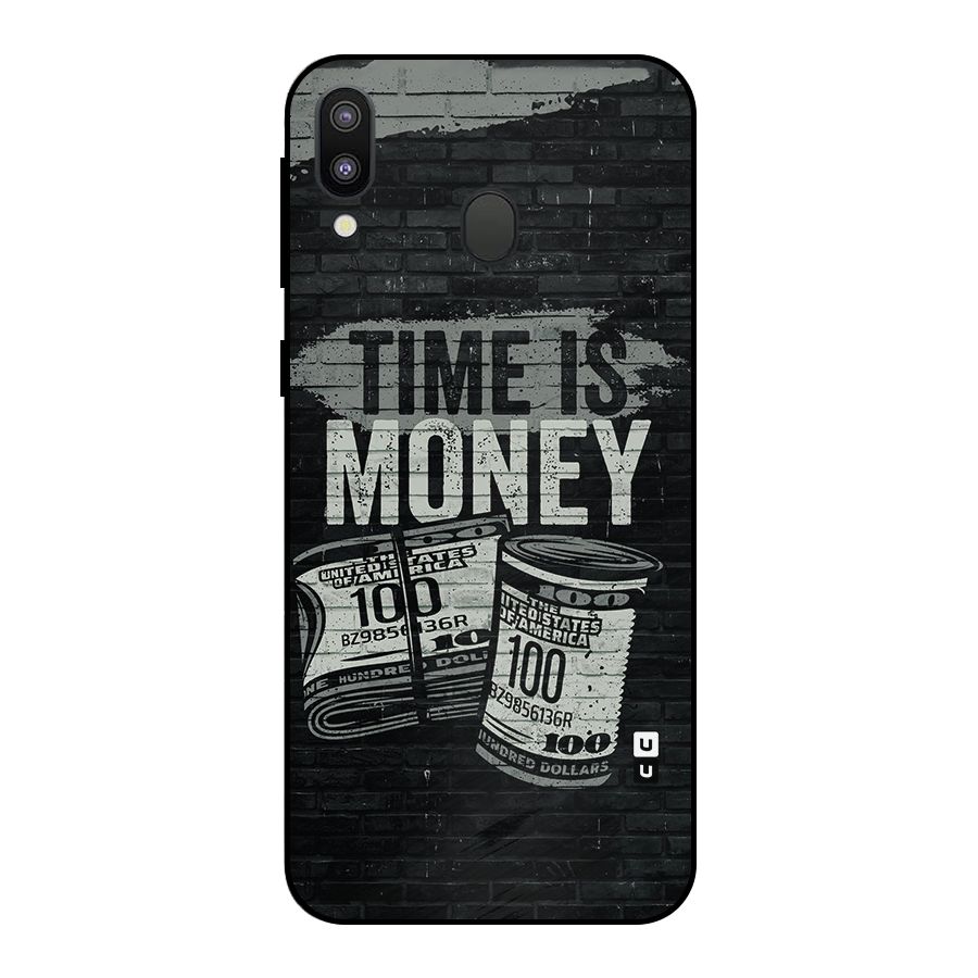 Time Is Money Metal Back Case for Galaxy M20