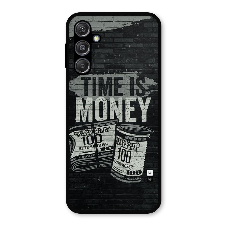 Time Is Money Metal Back Case for Galaxy M34 5G