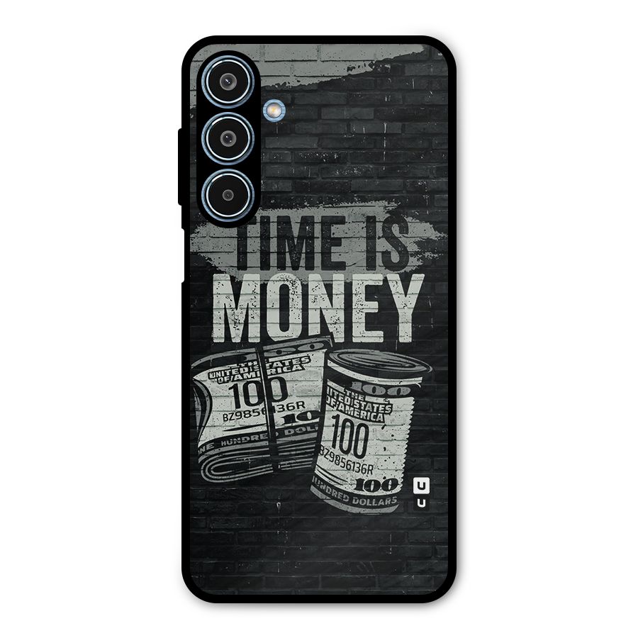 Time Is Money Metal Back Case for Galaxy M35
