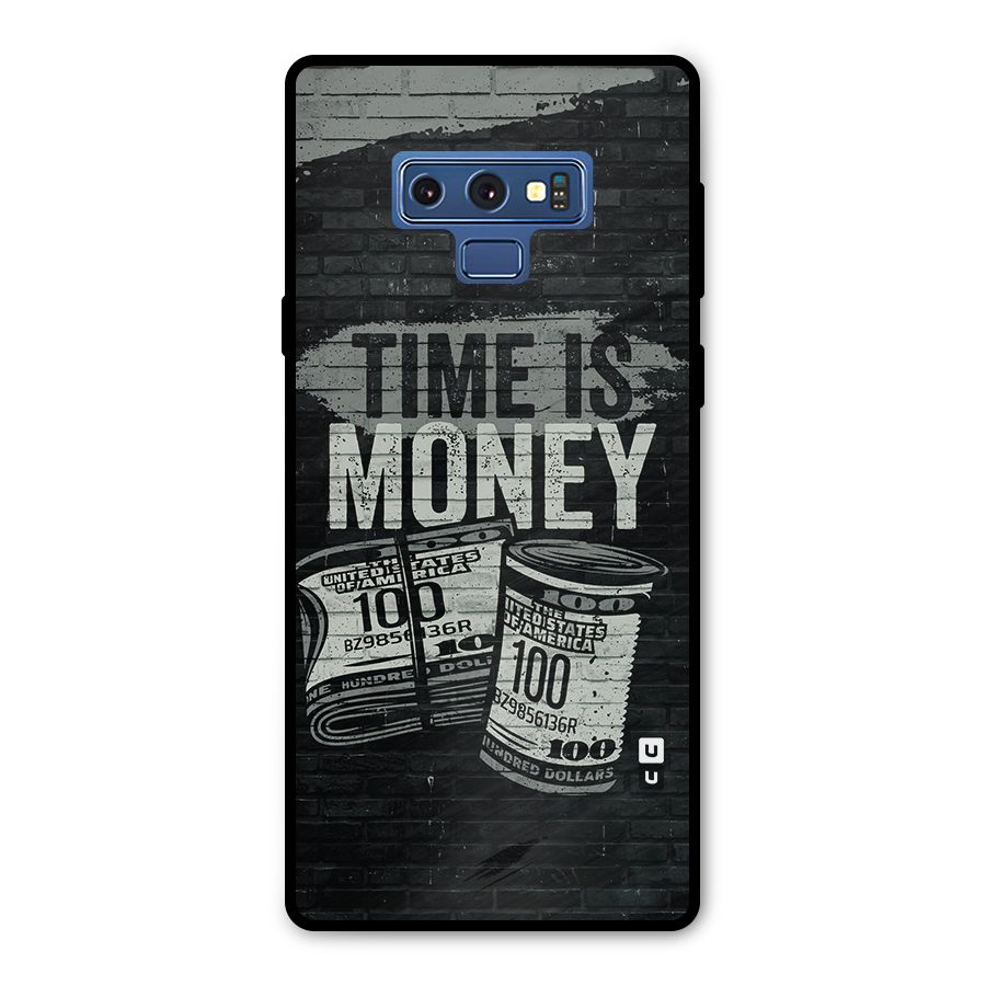 Time Is Money Metal Back Case for Galaxy Note 9
