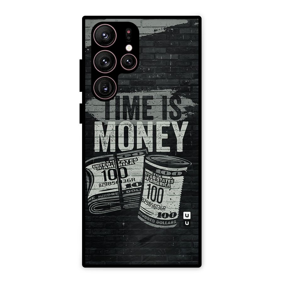 Time Is Money Metal Back Case for Galaxy S22 Ultra 5G