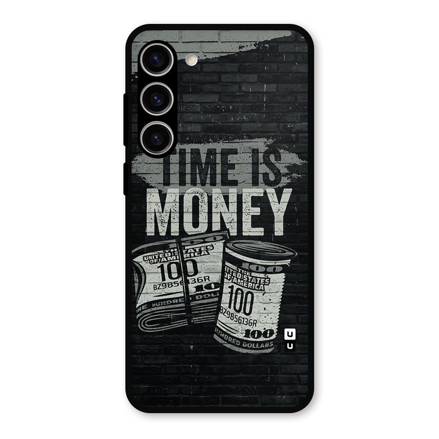 Time Is Money Metal Back Case for Galaxy S23 Plus