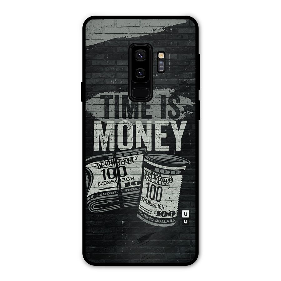 Time Is Money Metal Back Case for Galaxy S9 Plus