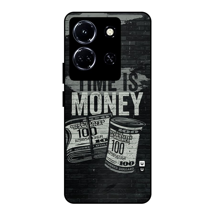 Time Is Money Metal Back Case for Infinix Note 30 5G