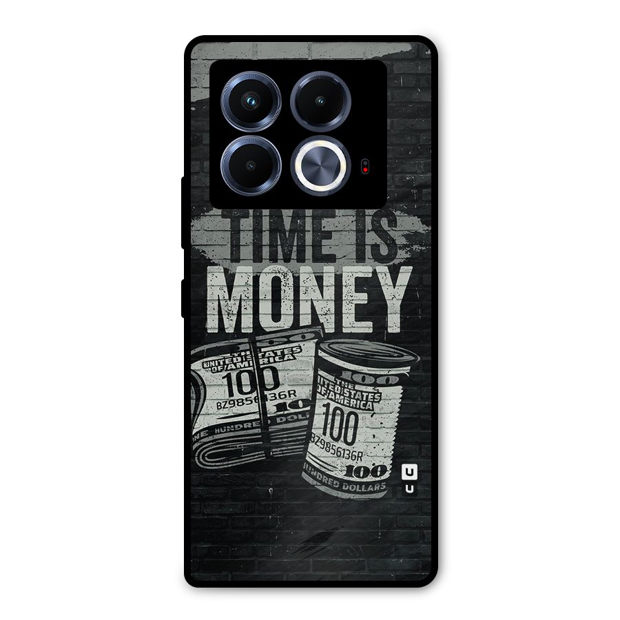 Time Is Money Metal Back Case for Infinix Note 40 5G