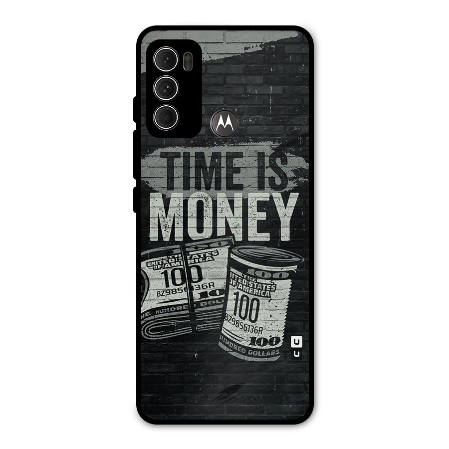 Time Is Money Metal Back Case for Moto G60