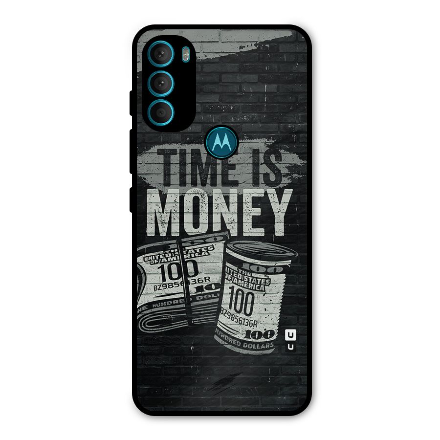 Time Is Money Metal Back Case for Moto G71 5G