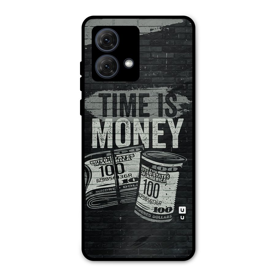 Time Is Money Metal Back Case for Moto G84