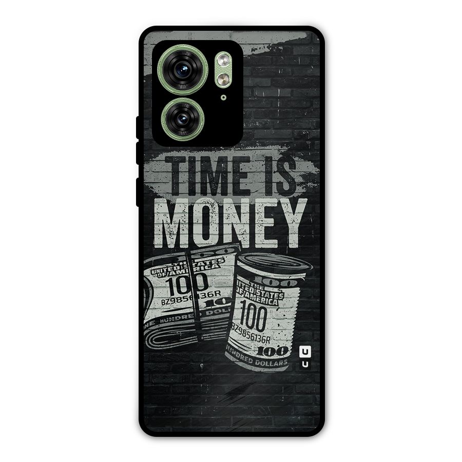 Time Is Money Metal Back Case for Motorola Edge 40 5G