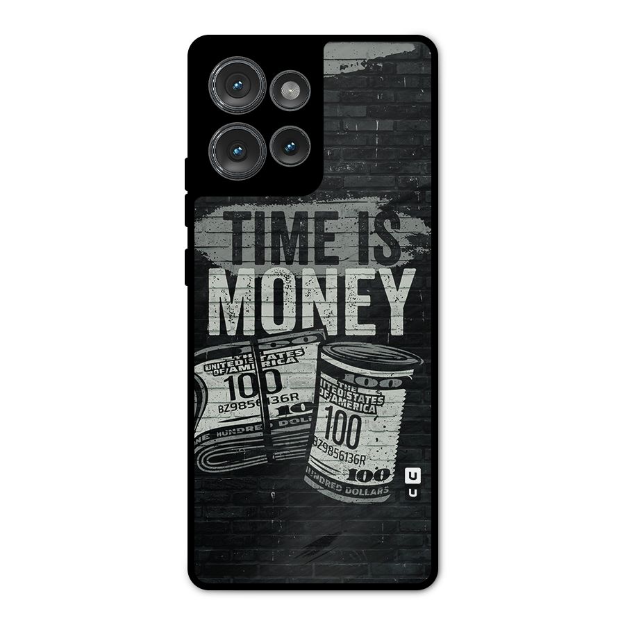 Time Is Money Metal Back Case for Motorola Edge 50