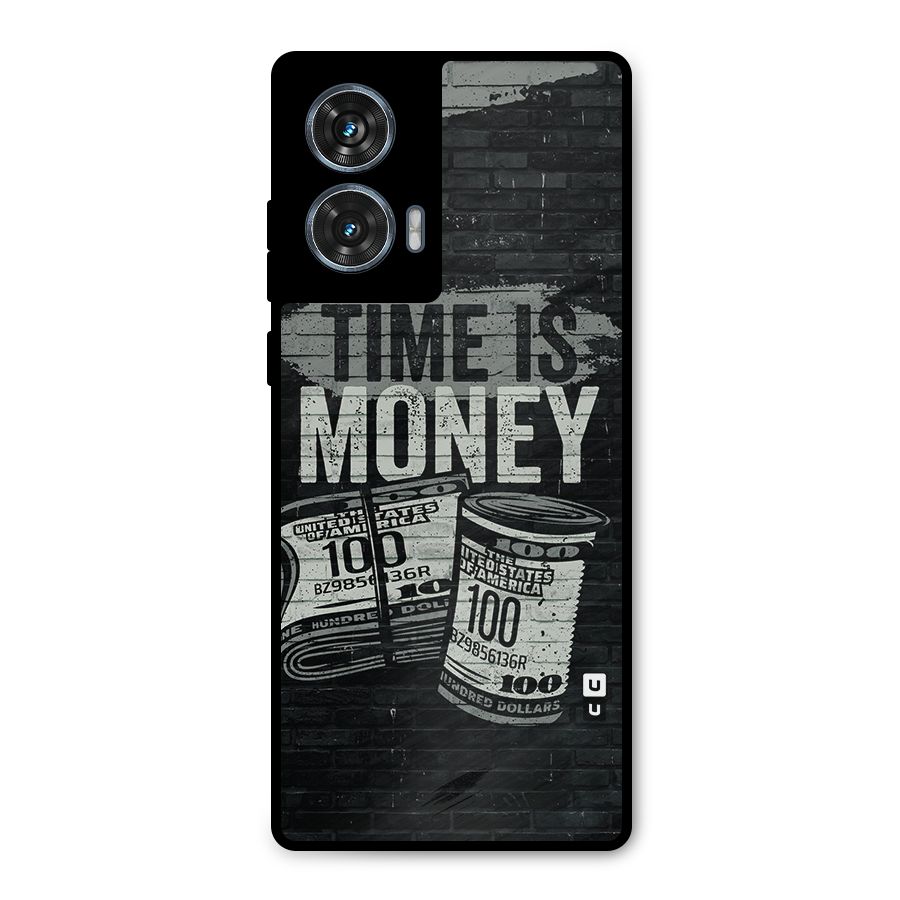 Time Is Money Metal Back Case for Motorola Edge 50 Fusion