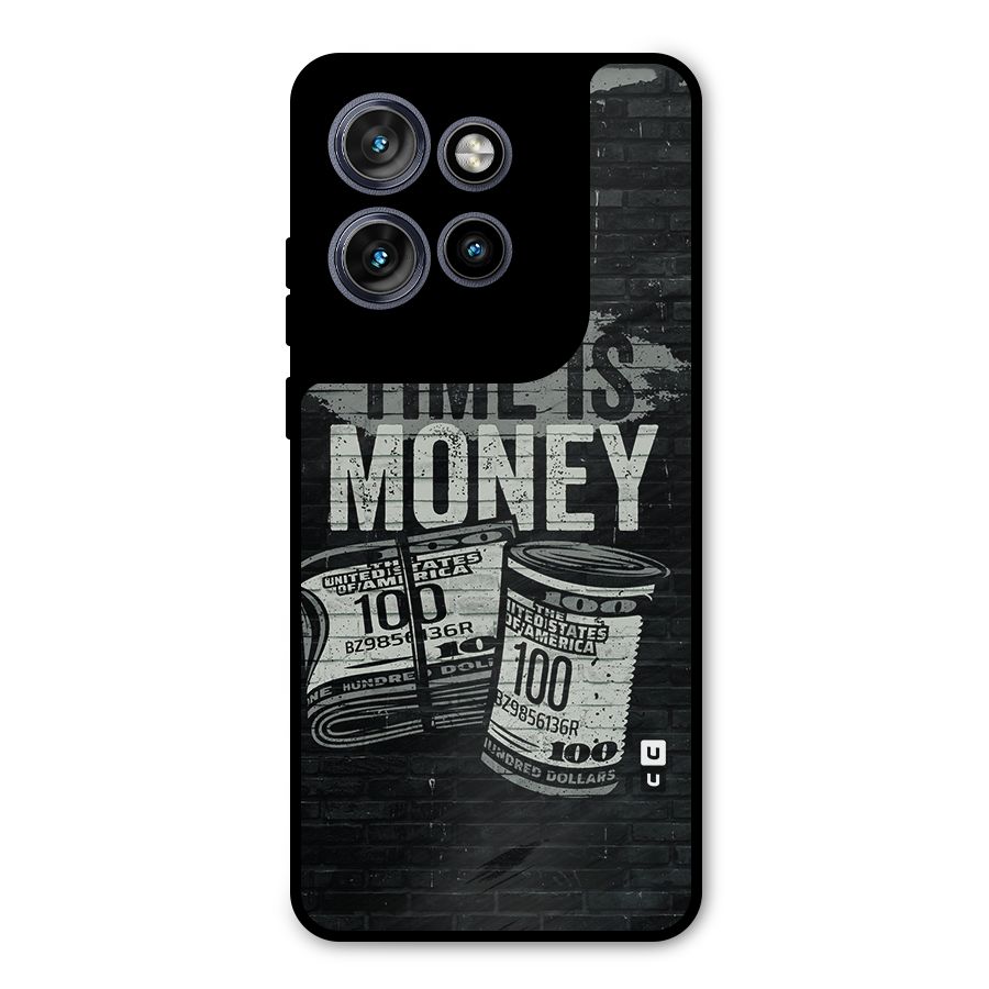 Time Is Money Metal Back Case for Motorola Edge 50 Neo