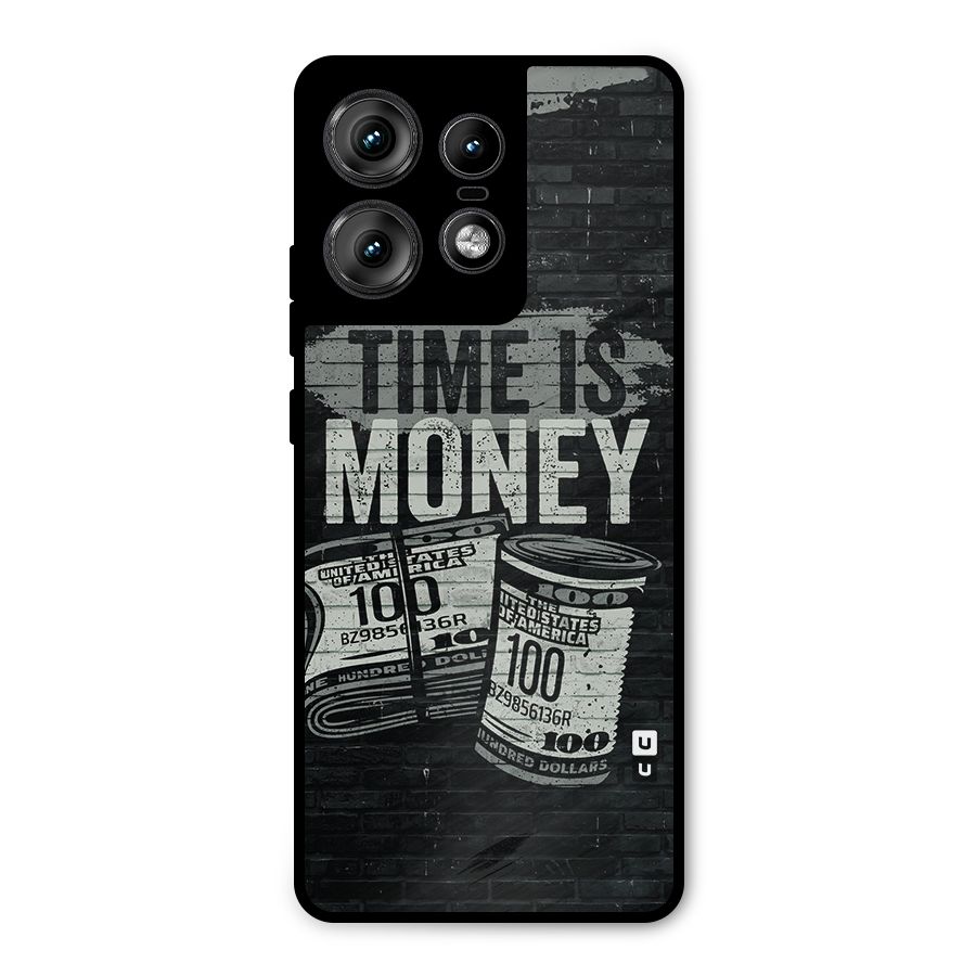 Time Is Money Metal Back Case for Motorola Edge 50 Pro