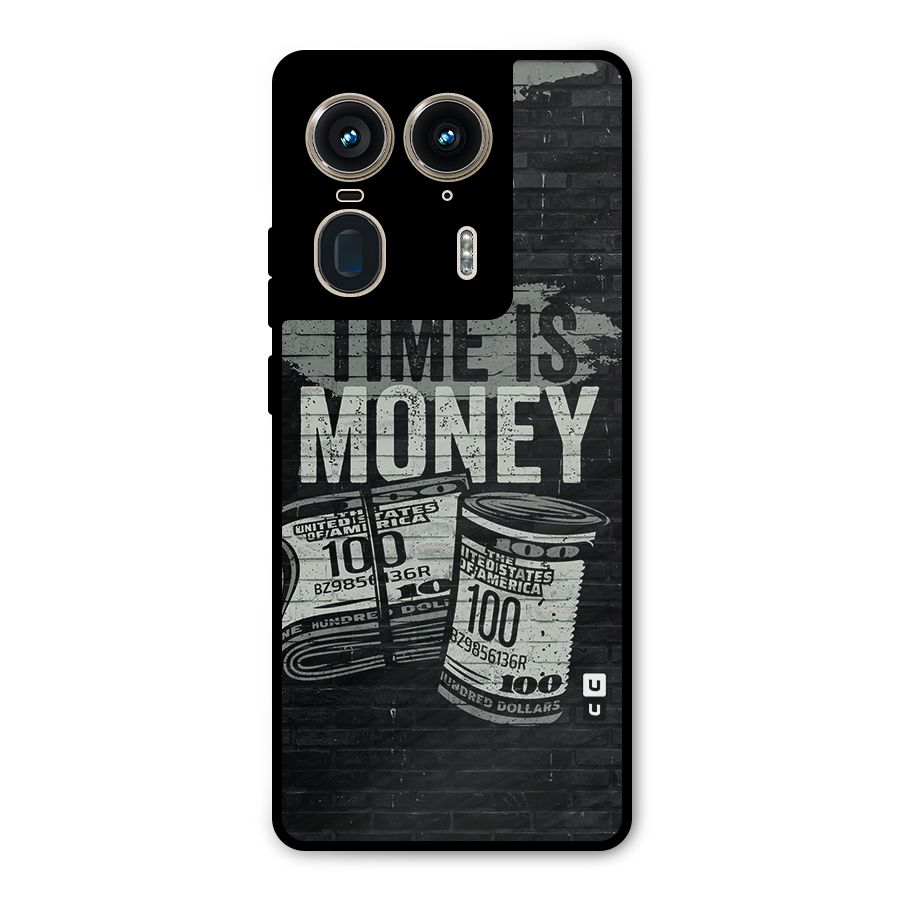 Time Is Money Metal Back Case for Motorola Edge 50 Ultra