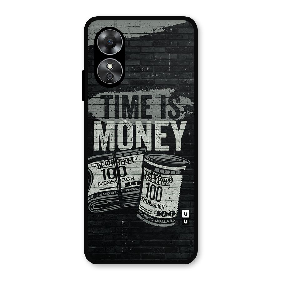 Time Is Money Metal Back Case for Oppo A17