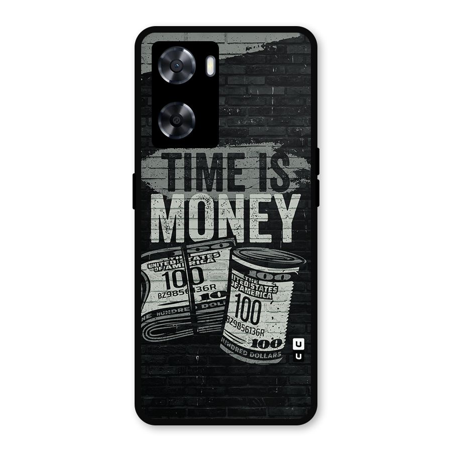 Time Is Money Metal Back Case for Oppo A77s
