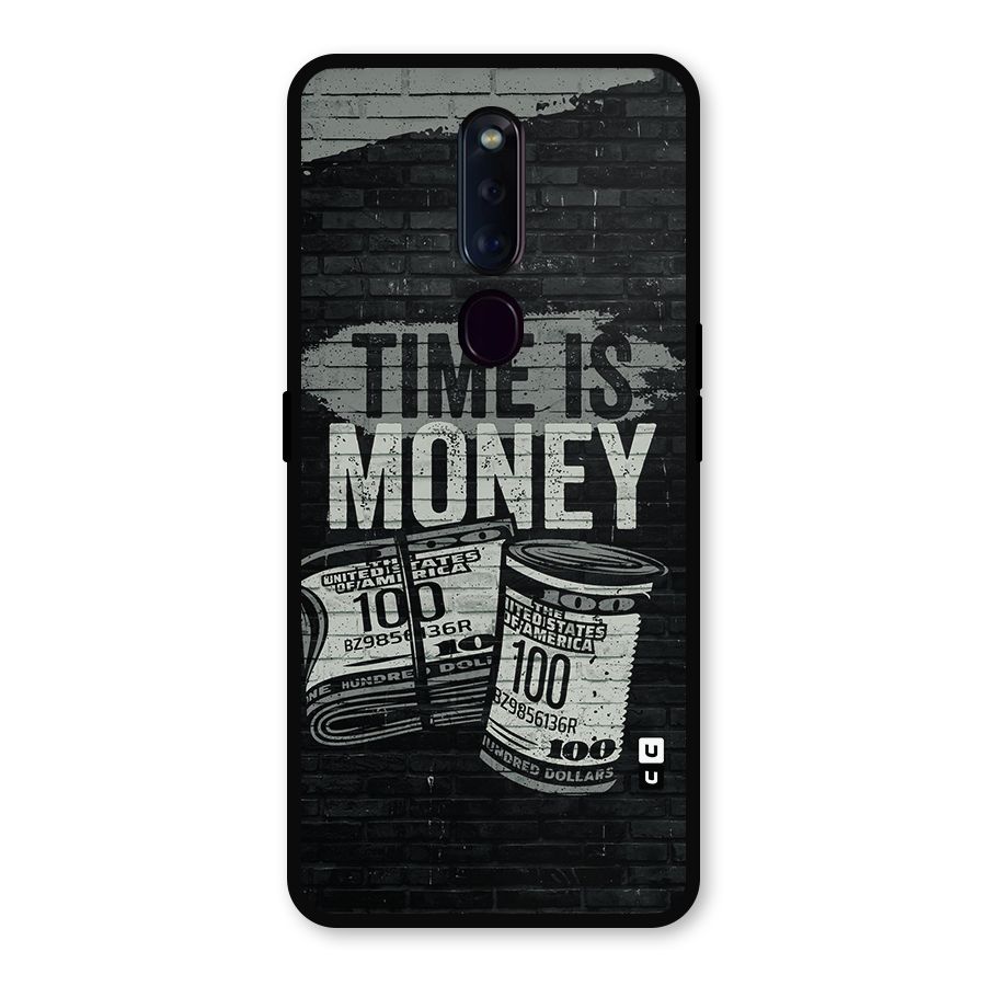 Time Is Money Metal Back Case for Oppo F11 Pro