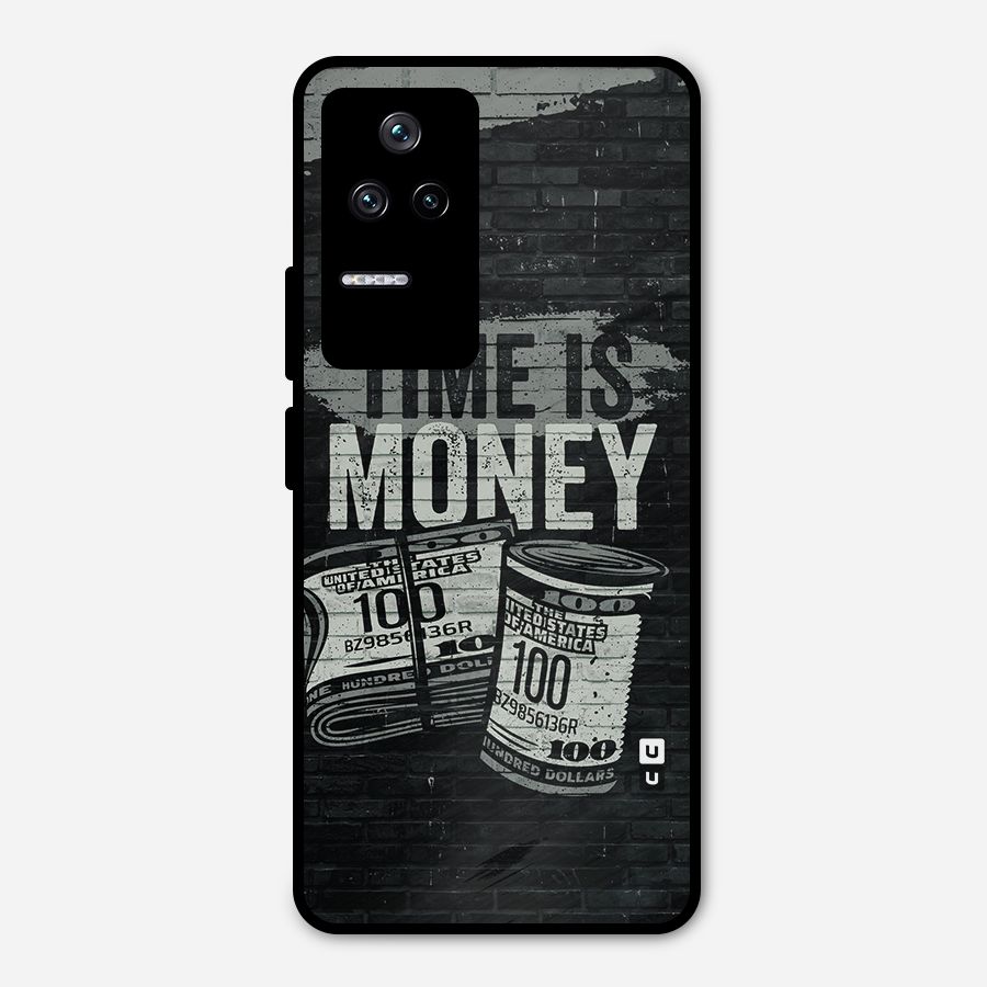 Time Is Money Metal Back Case for Poco F4 5G