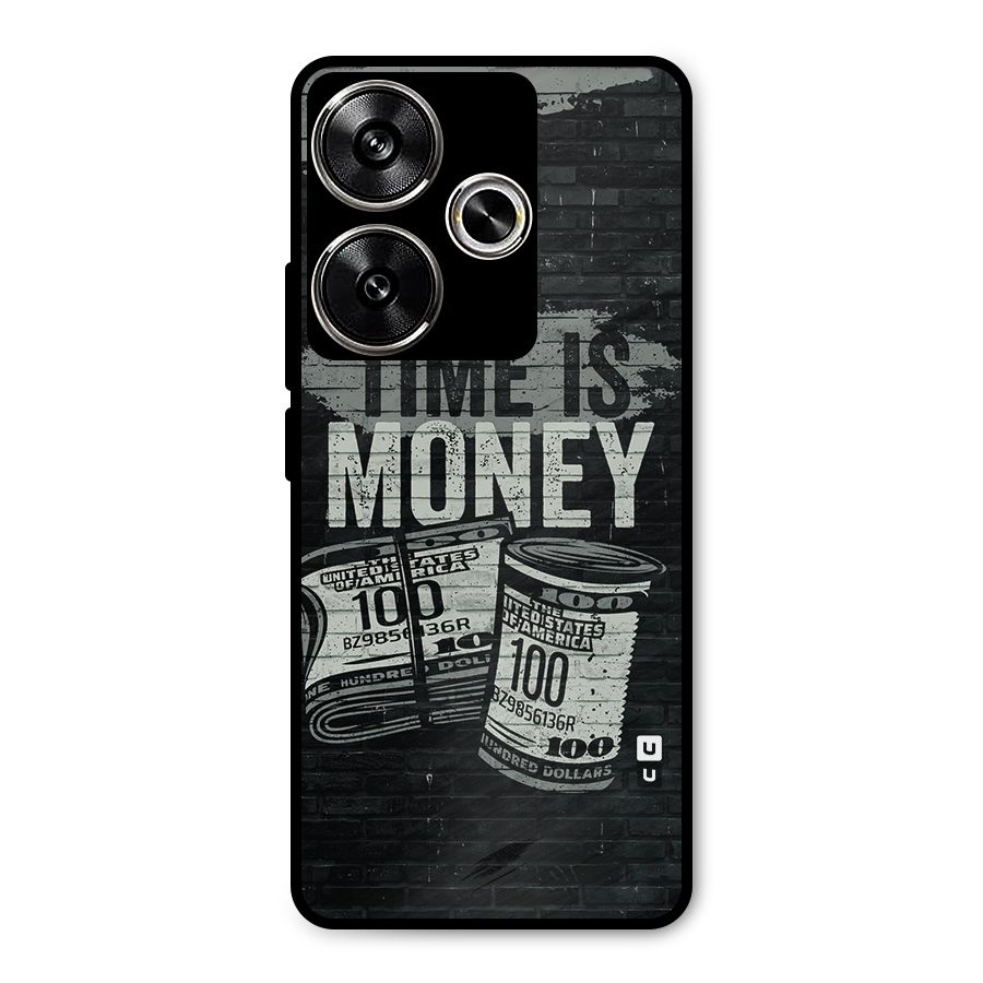 Time Is Money Metal Back Case for Poco F6