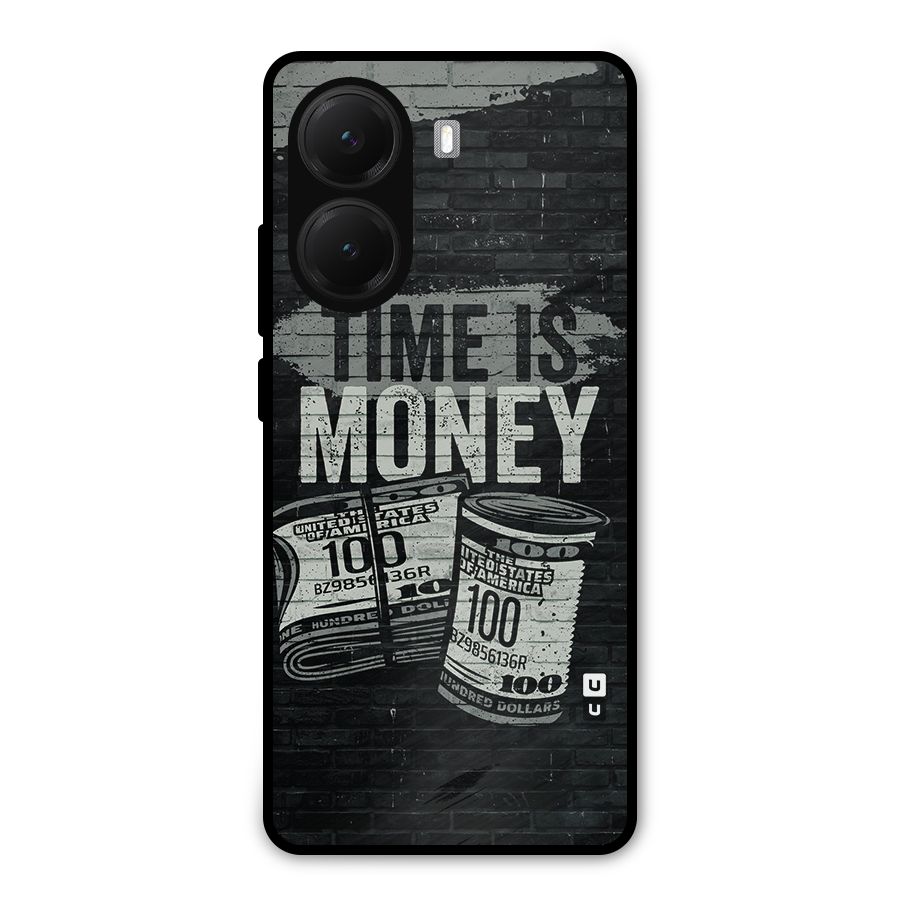 Time Is Money Metal Back Case for Poco X7 Pro