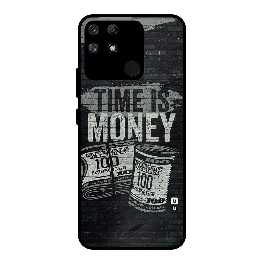 Time Is Money Metal Back Case for Realme Narzo 50A