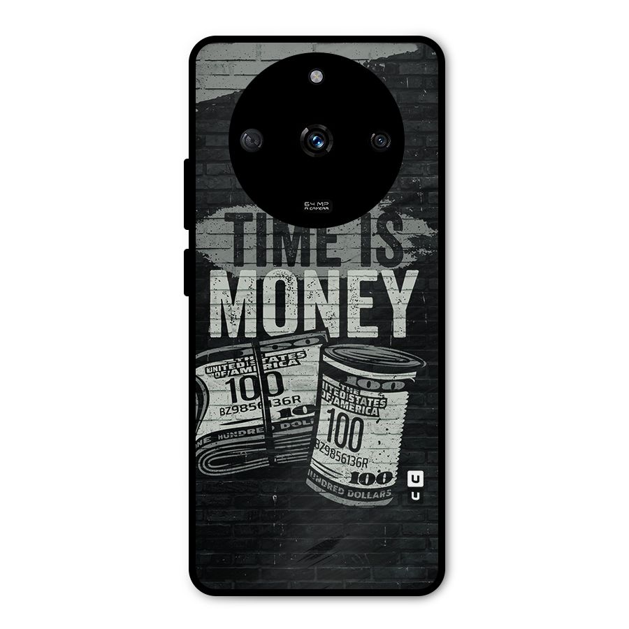 Time Is Money Metal Back Case for Realme Narzo 60 5G