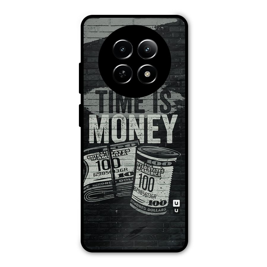 Time Is Money Metal Back Case for Realme Narzo 70x 5G