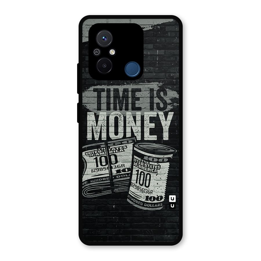 Time Is Money Metal Back Case for Redmi 12C