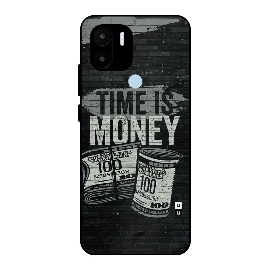 Time Is Money Metal Back Case for Redmi A2+