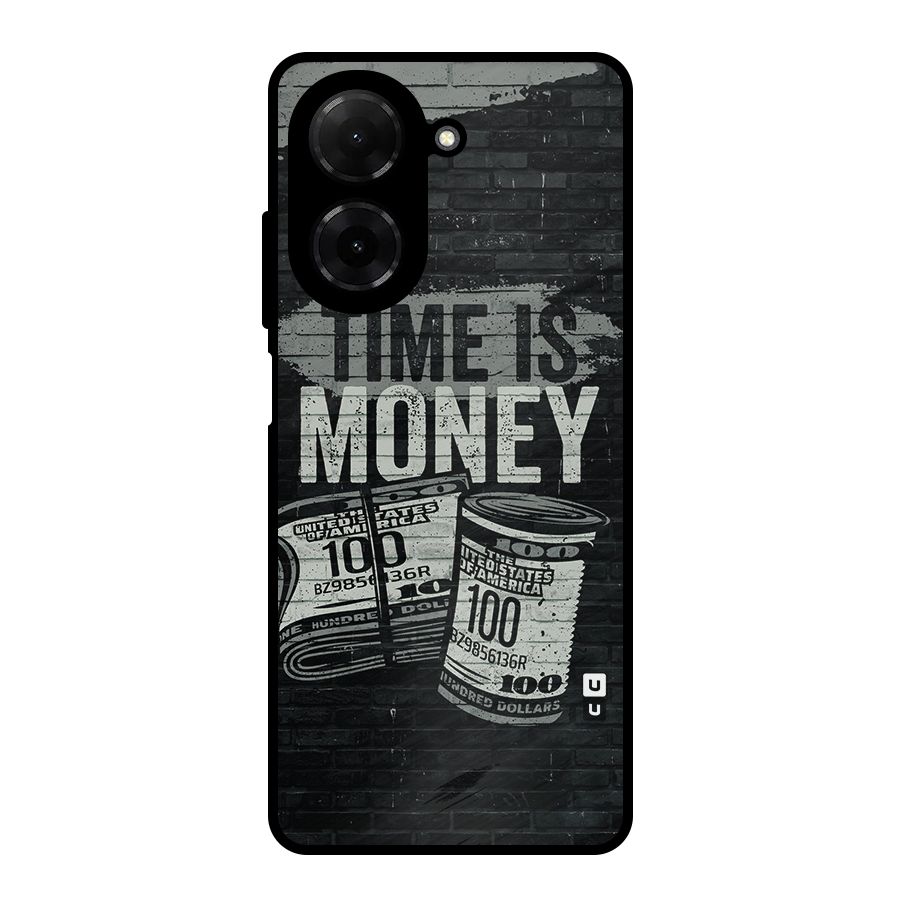 Time Is Money Metal Back Case for Redmi A5 4G