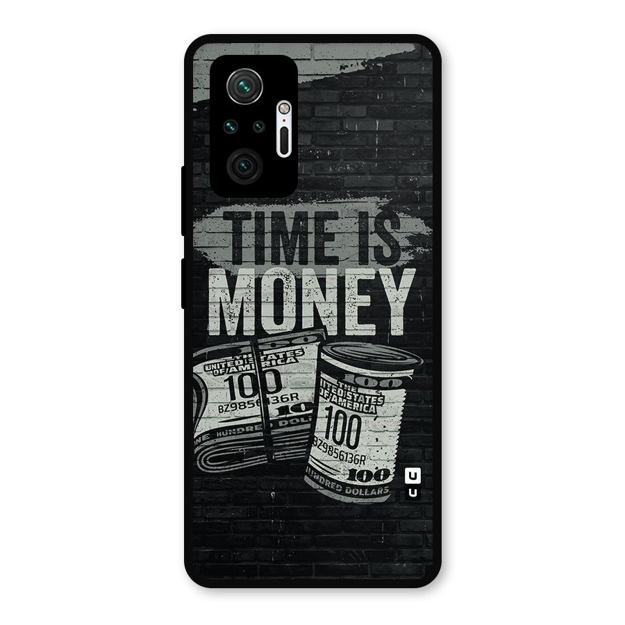 Time Is Money Metal Back Case for Redmi Note 10 Pro