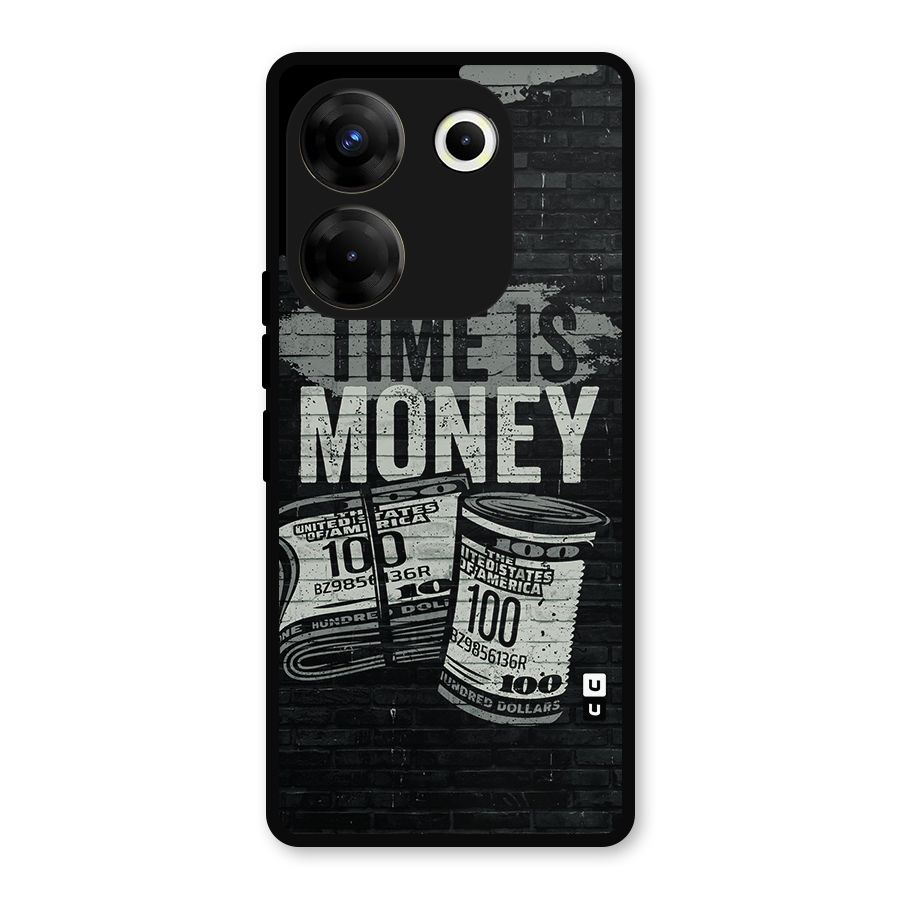 Time Is Money Metal Back Case for Tecno Camon 20 Pro