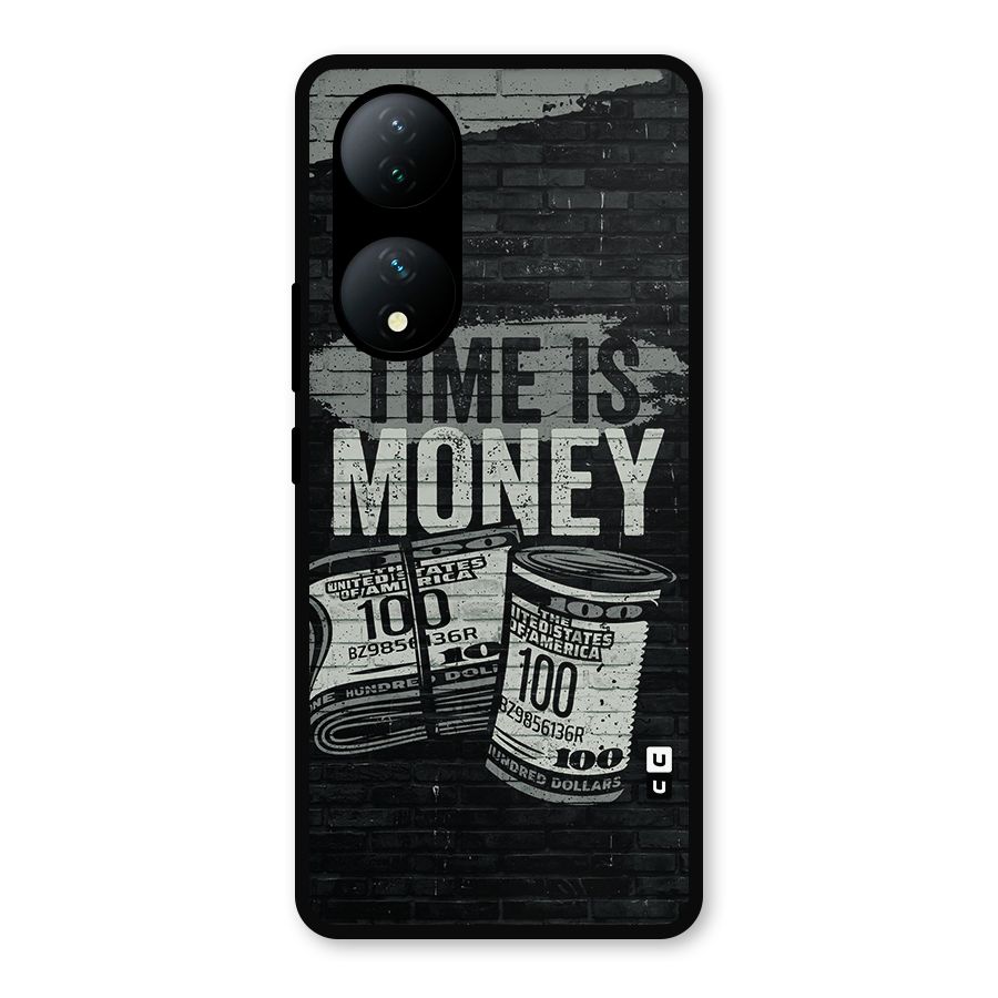 Time Is Money Metal Back Case for Vivo T2