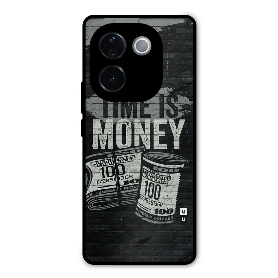 Time Is Money Metal Back Case for Vivo T3 Pro