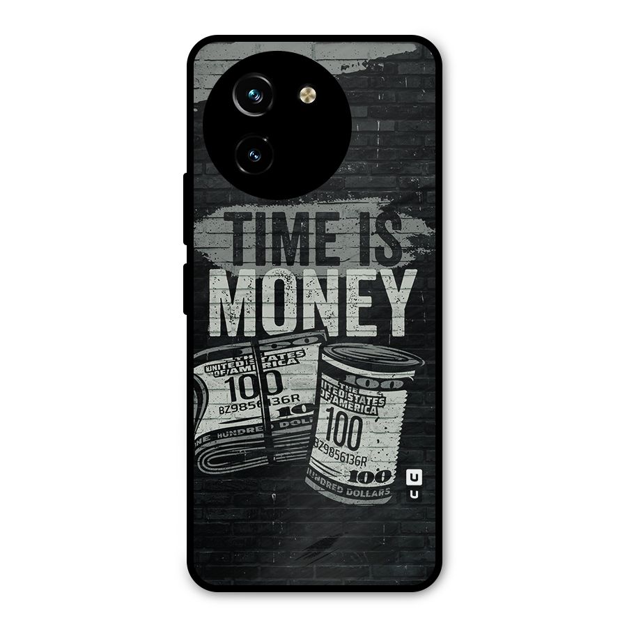 Time Is Money Metal Back Case for Vivo T3x