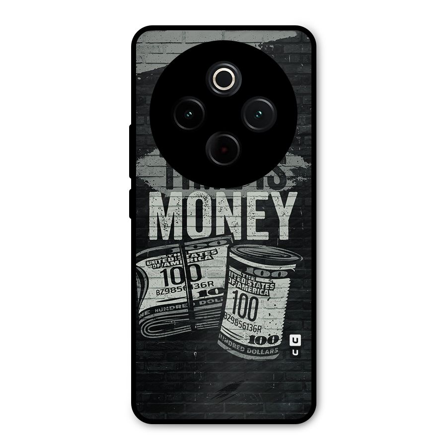 Time Is Money Metal Back Case for Vivo T4