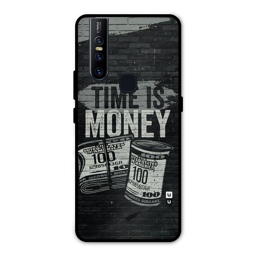 Time Is Money Metal Back Case for Vivo V15