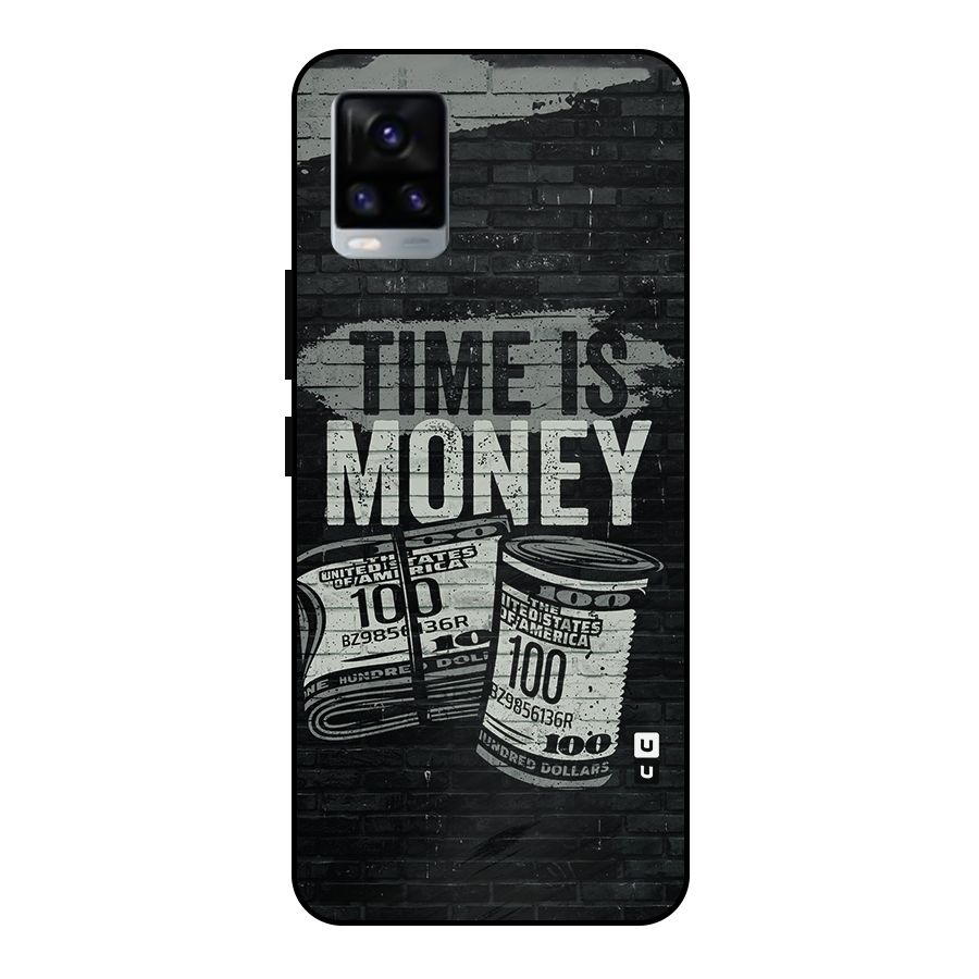 Time Is Money Metal Back Case for Vivo V20 2021