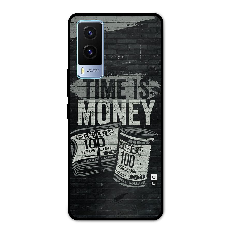 Time Is Money Metal Back Case for Vivo V21e 5G