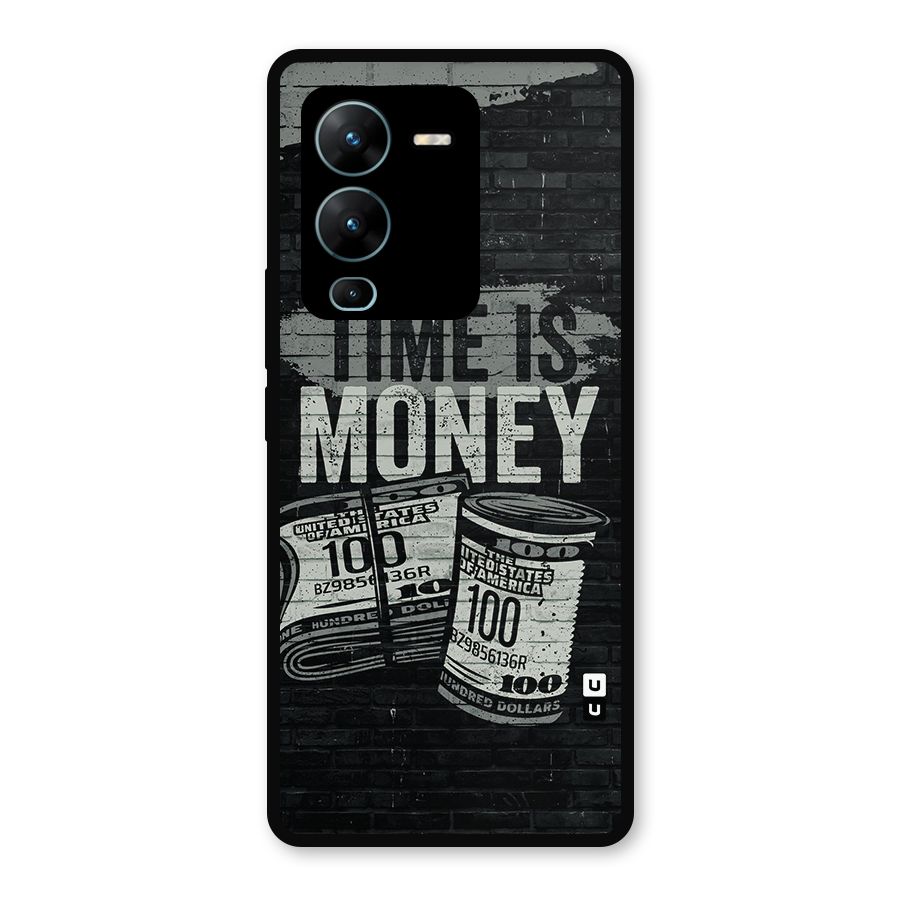 Time Is Money Metal Back Case for Vivo V25 Pro