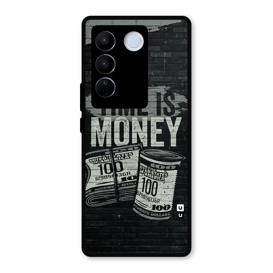 Time Is Money Metal Back Case for Vivo V27