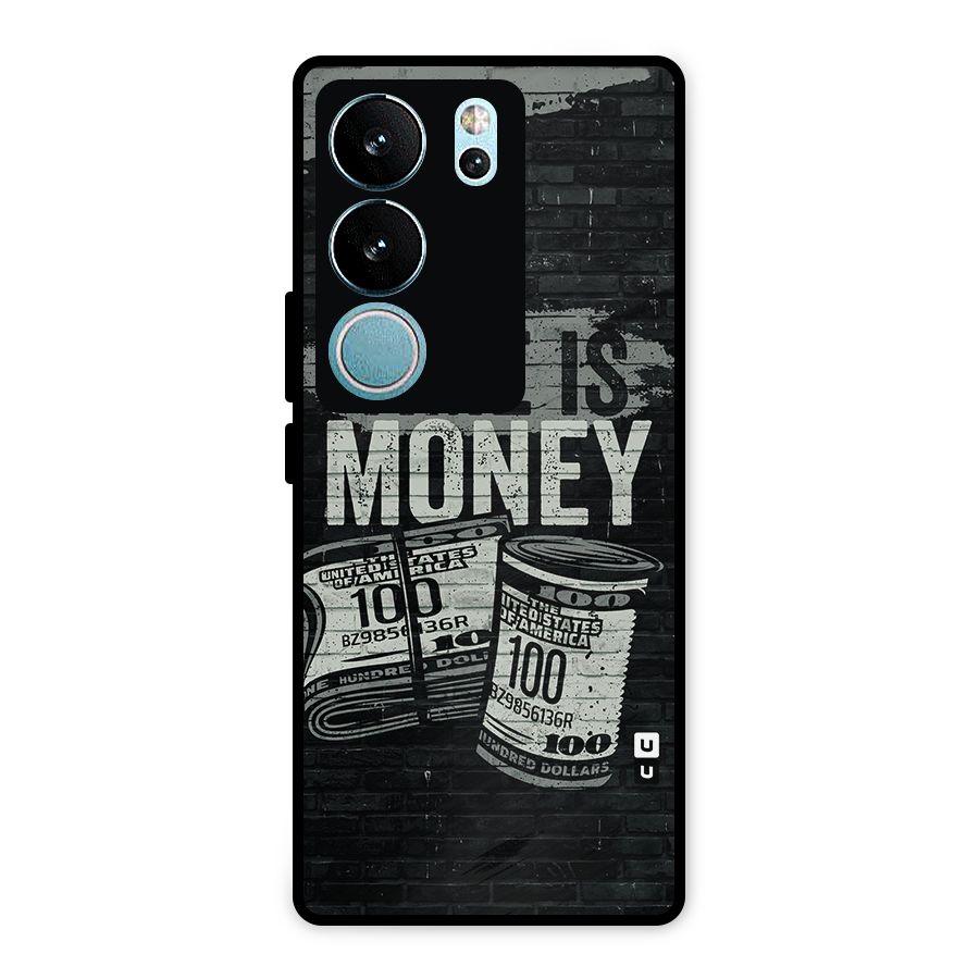 Time Is Money Metal Back Case for Vivo V29