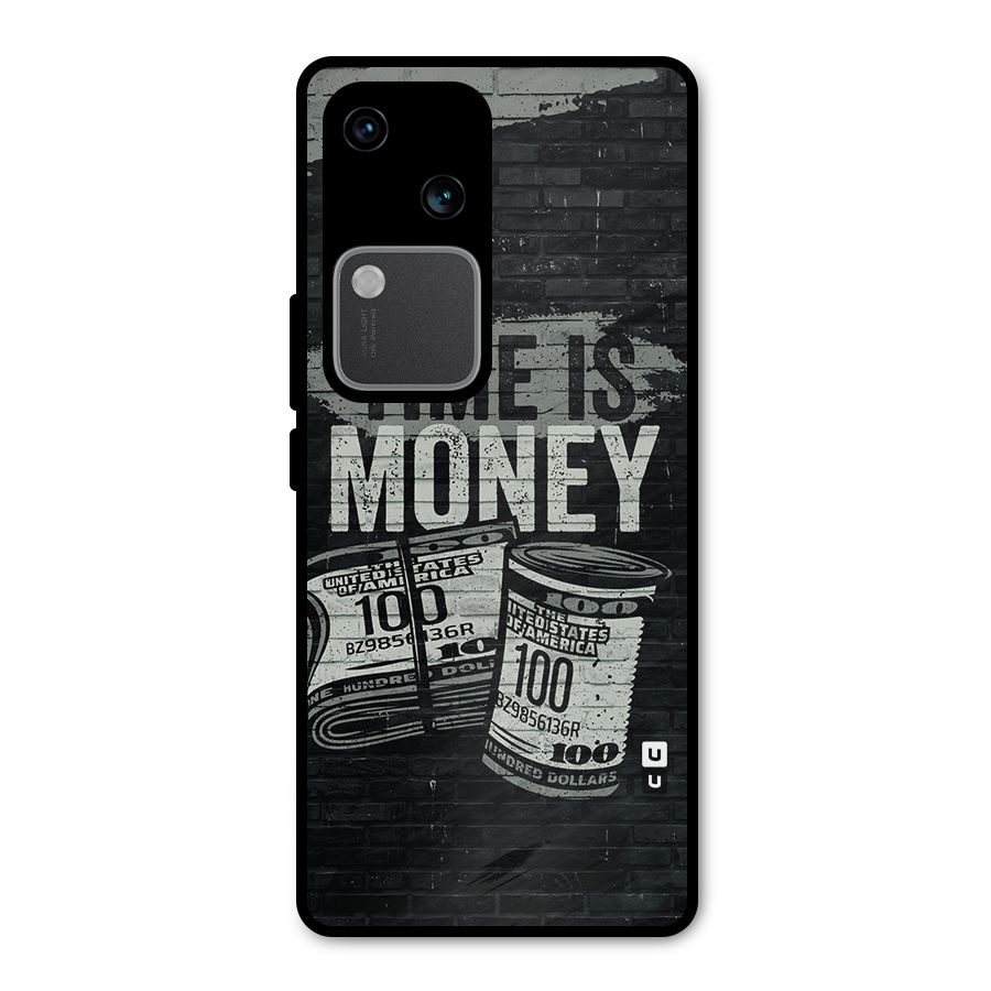 Time Is Money Metal Back Case for Vivo V30