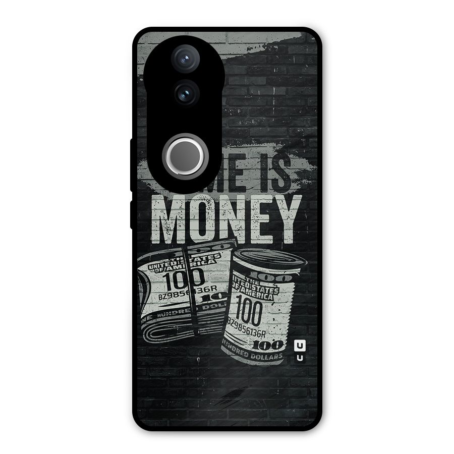 Time Is Money Metal Back Case for Vivo V50e