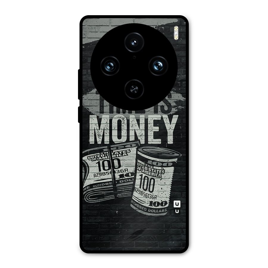 Time Is Money Metal Back Case for Vivo X100 Pro